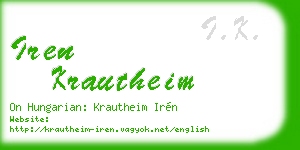 iren krautheim business card